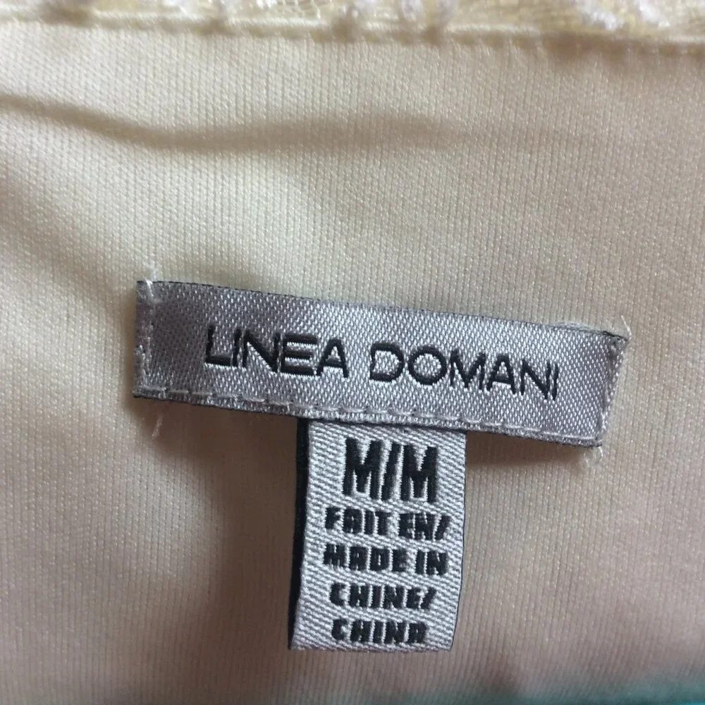 Linea Domani Ivory Lacy Feminine Romantic Date Night Tunic Top Size Medium - Picture 3 of 5